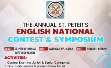 St Peters Boys Mumias to Hold Annual English Contest This Saturday