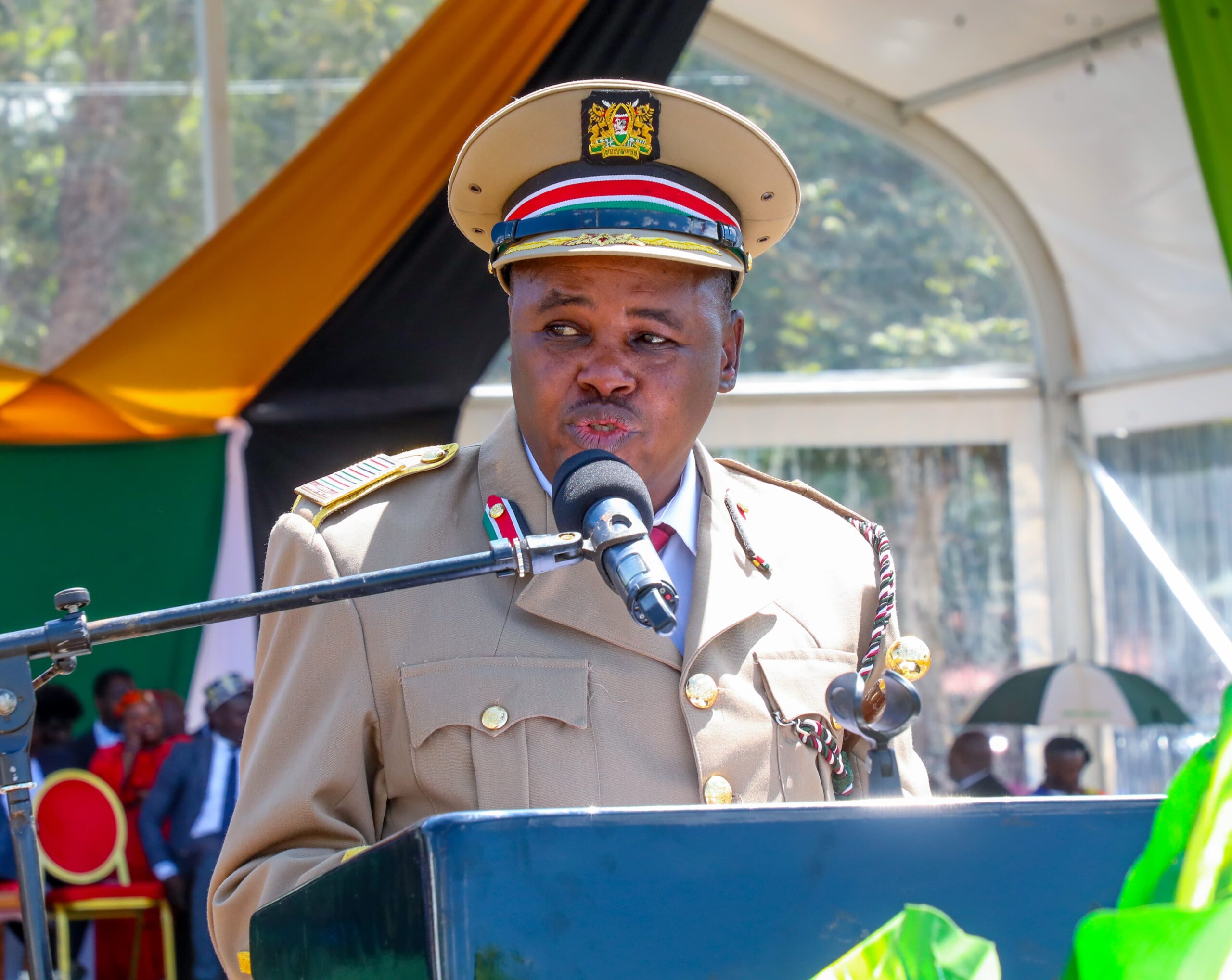 Kakamega County Commissioner Mr. Onesmus Kyatha, reading the President's Speech