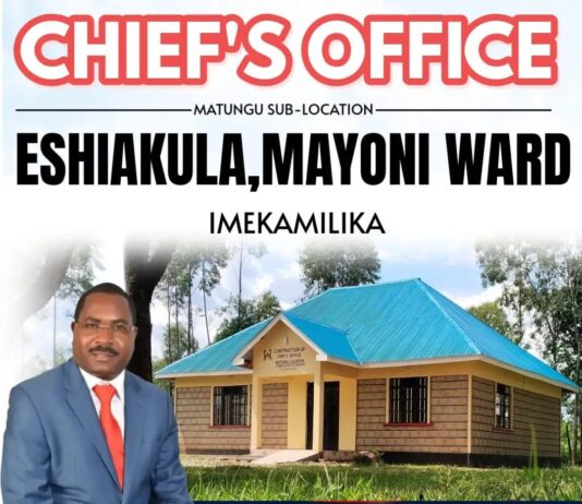 Matungu Set to Commission Ultra-Modern Chief’s Office as MP Peter Oscar Nabulindo Pushes Grassroots Development